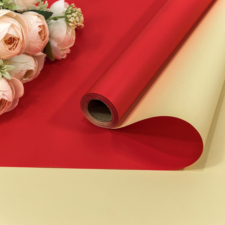 1604/199 Плёнка 0,58*10м матовая двухсторонняя 65мкм Красный/Бежевый 1/30 1604/199 Плёнка 0,58*10м матовая двухсторонняя 65мкм Красный/Бежевый 1/30