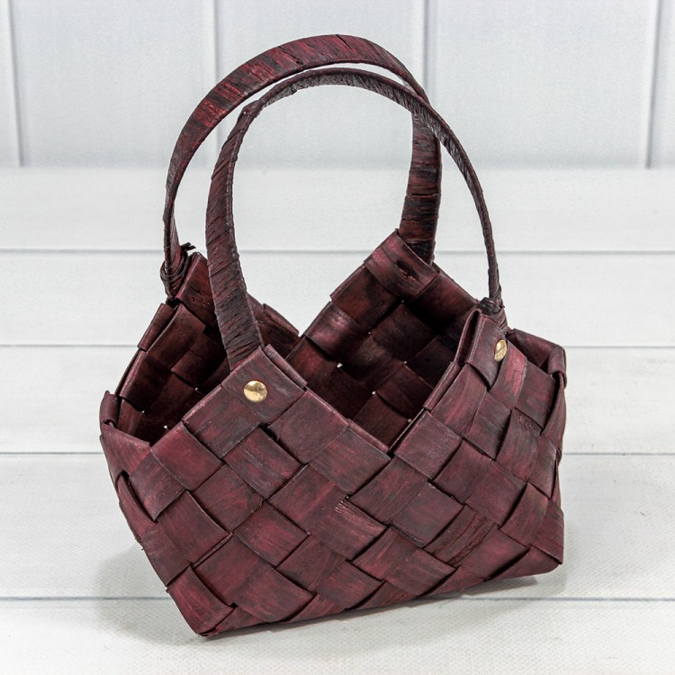 420332/1051 Корзина плетёная 20*11*12 (±5%) из секвойи с ручками Бурый 1/60 420332/1051 Корзина плетёная 20*11*12 (±5%) из секвойи с ручками Бурый 1/60