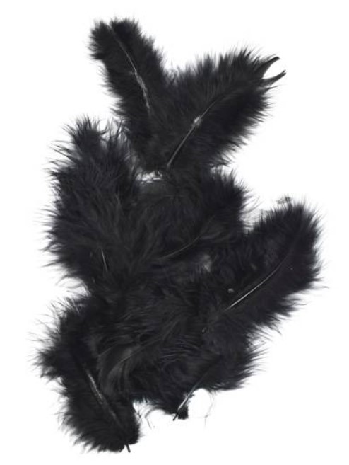 1501-4202 Перья декоративные Черные 10см 30шт/G