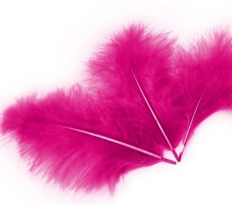 1501-4131 Перья декоративн ярко-розовые 10см 30штG