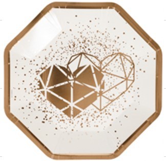 1502-5081 Тарелка фигур Свадьба LUX Vanil 25см6штG