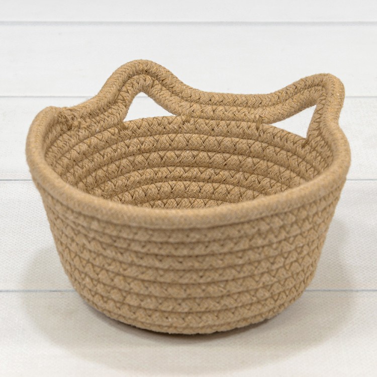 420166/76 Корзина плетёная Круглая 16*8 (±5%) из хлопка с ручками Натуральный 1/150 420166/76 Корзина плетёная Круглая 16*8 (±5%) из хлопка с ручками Натуральный 1/150