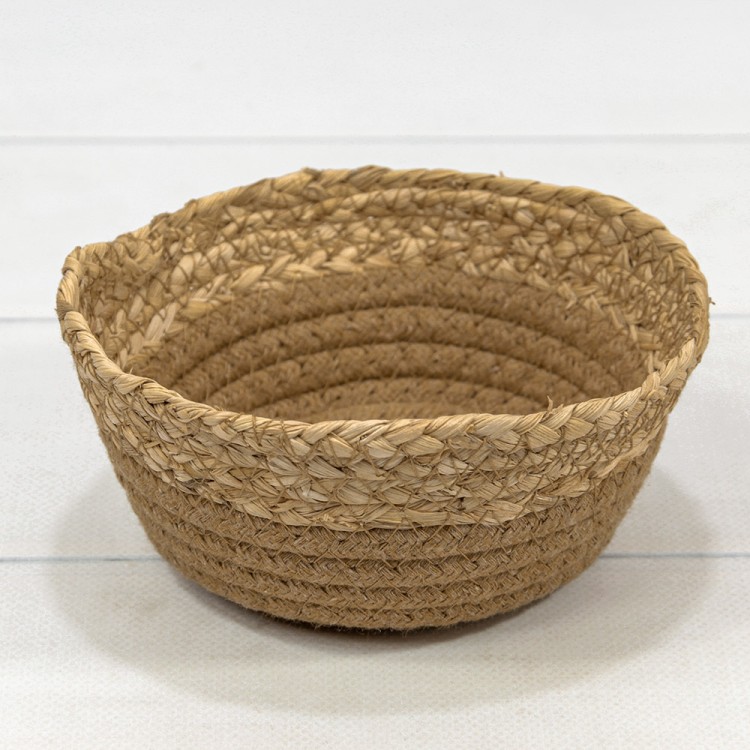 420167/79 Корзина плетёная Круглая 15*7 (±5%) из камыша и хлопка Натуральный 1/120 420167/79 Корзина плетёная Круглая 15*7 (±5%) из камыша и хлопка Натуральный 1/120