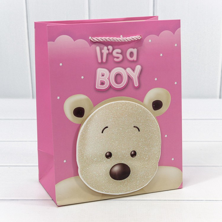 000319E Пакет подарочный с 3D аппликацией "Детский" (микс 319) 18*23*10 210г 1/20 1/360