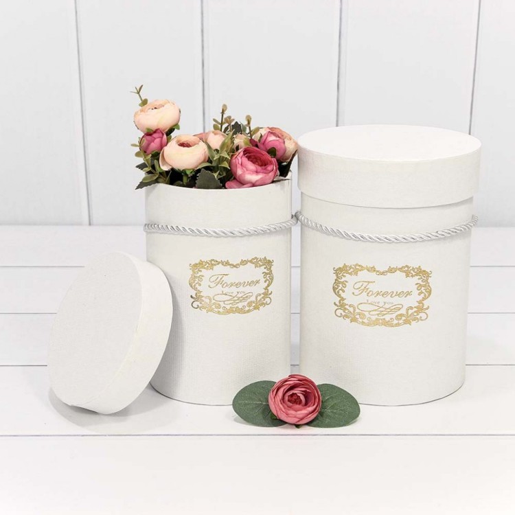 7212018/0033 Коробки Цилиндр Набор 1/2 14*19 "Forever" Белый 1/24