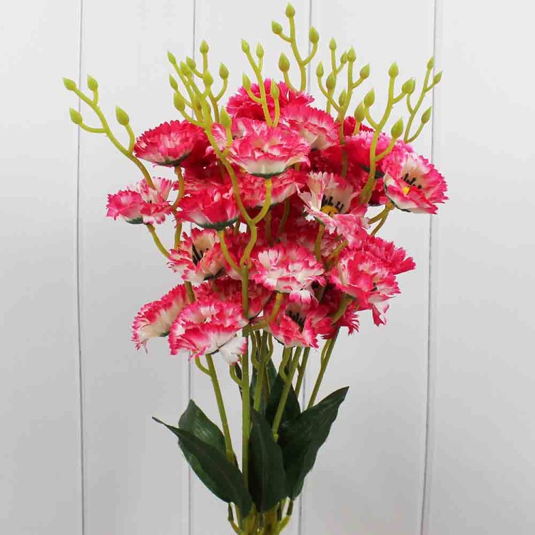303-02-121к600/01 Искусственные цветы розовый  Ветка гвоздики 44 см 1/1 