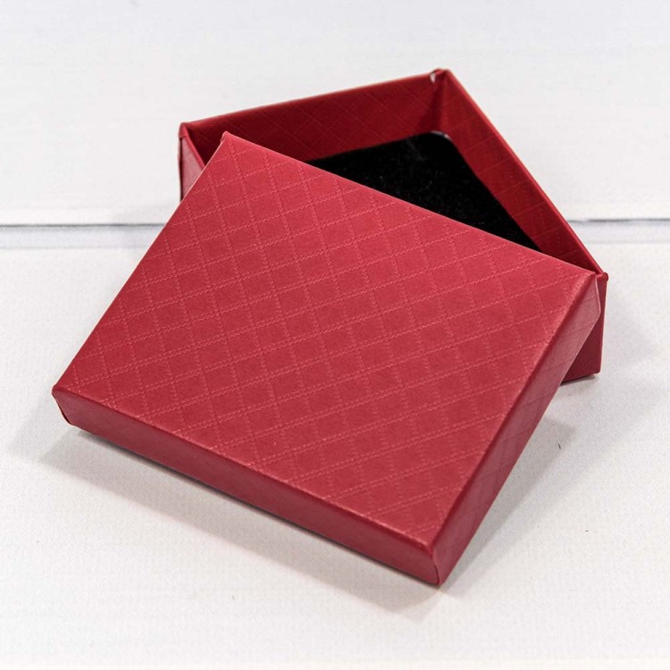 61279/1 Коробка Прямоугольная 9*7*2,8 "Ромбики" Красный 1/12 1/480