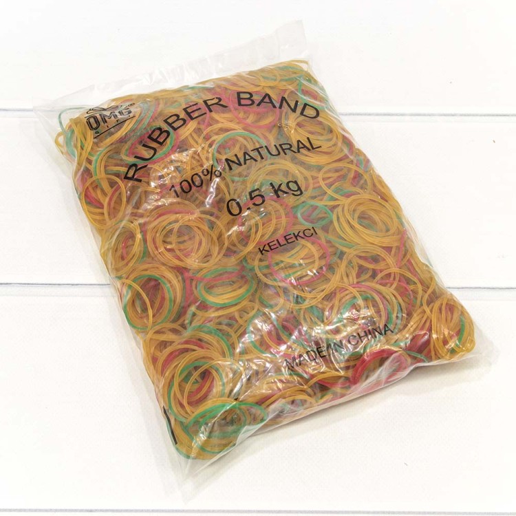 400032-500S Резинки для денег 3,2см 500г цветные 1/40