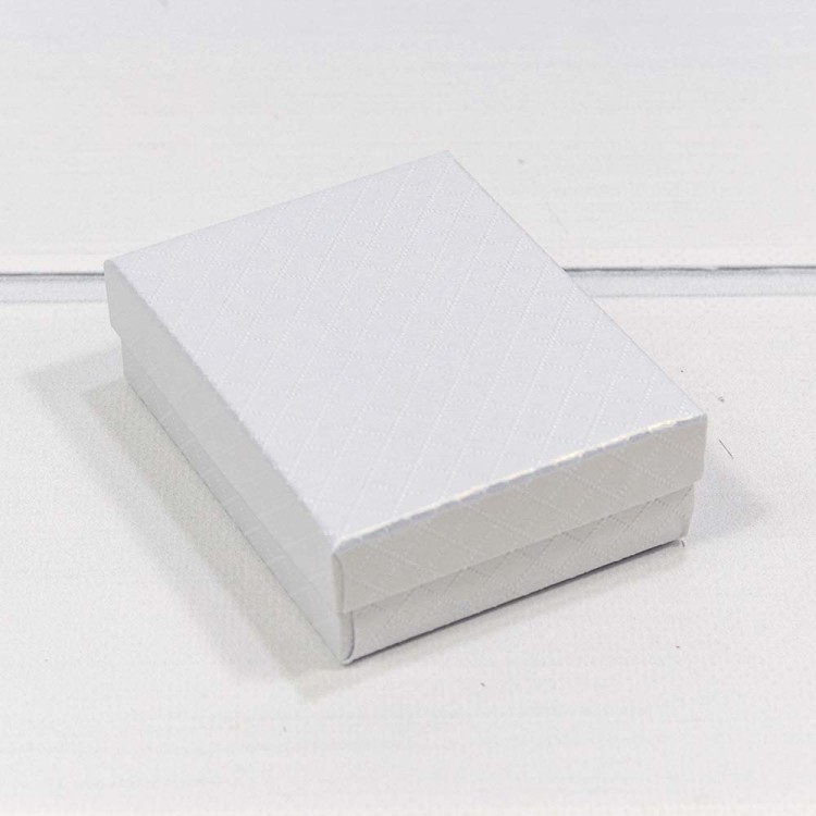 61279/2 Коробка Прямоугольная 9*7*2,8 "Ромбики" Белый 1/12 1/240