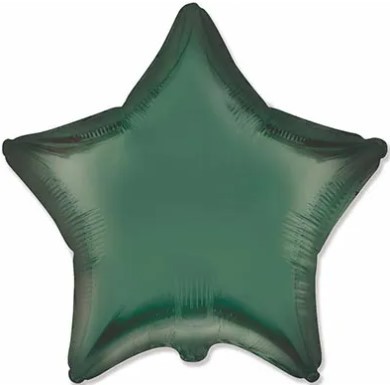 1204-1509 Шар звезда 45см Сатин Dark Green