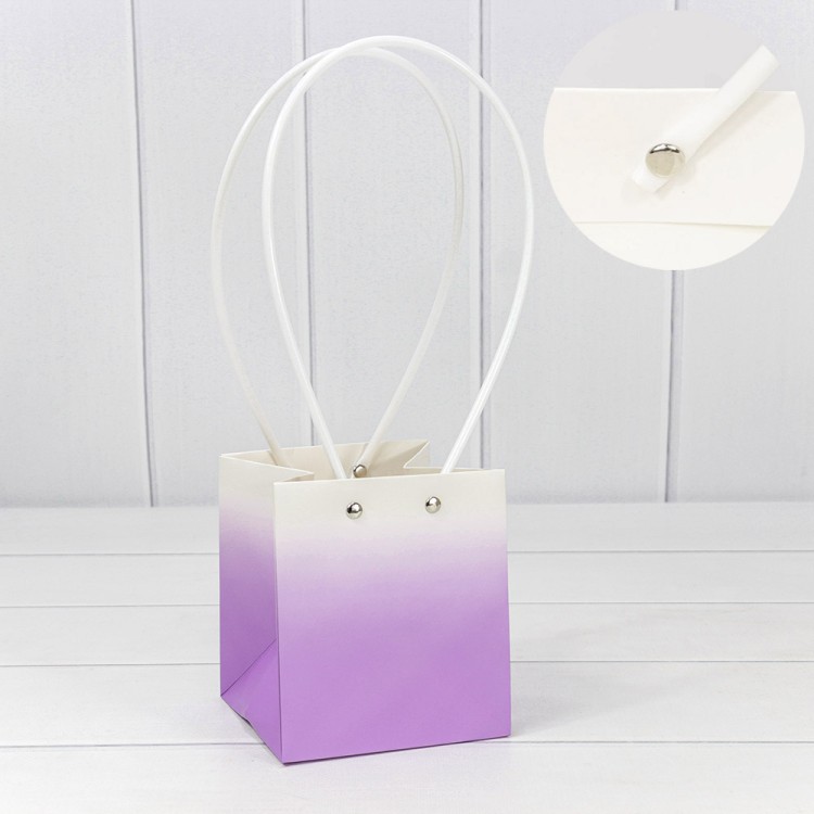 000184F/2 Пакет подарочный "Ваза для цветов" 13*11,5*11,5 "Градиент" Сиреневый 1/10 1/150 000184F/2 Пакет подарочный "Ваза для цветов" 13*11,5*11,5 "Градиент" Сиреневый 1/10 1/150