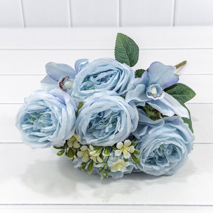 303-06-048/06 Искусственные цветы Роза пионовидная (6 Цветов) 48см Голубой 1/1 303-06-048/06 Искусственные цветы Роза пионовидная (6 Цветов) 48см Голубой 1/1