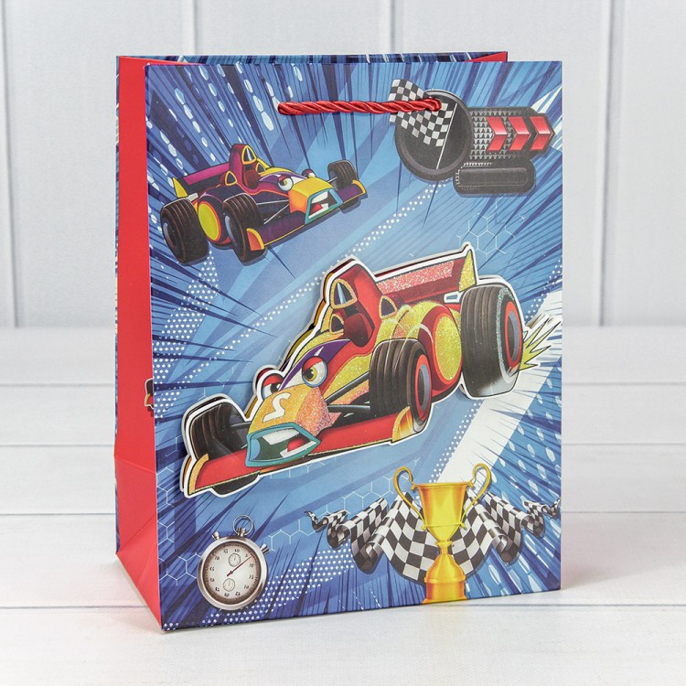 000317E Пакет подарочный с 3D аппликацией "Детский" (микс 317) 18*23*10 210г 1/20 1/360