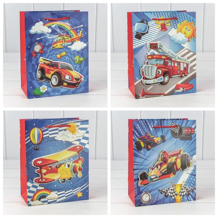 000317E Пакет подарочный с 3D аппликацией "Детский" (микс 317) 18*23*10 210г 1/20 1/360