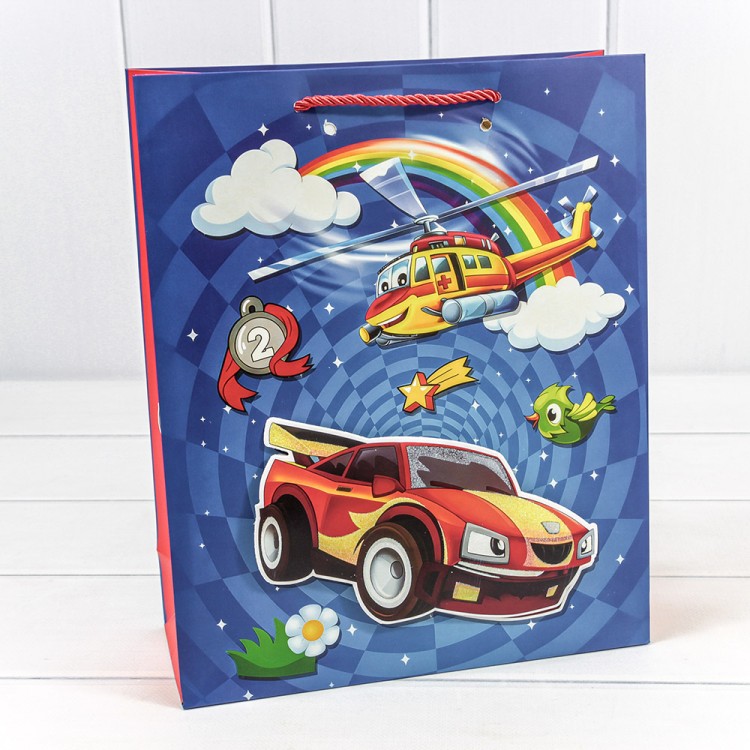 000317C Пакет подарочный с 3D аппликацией "Детский" (микс 317) 26*32*10 210г 1/20 1/240