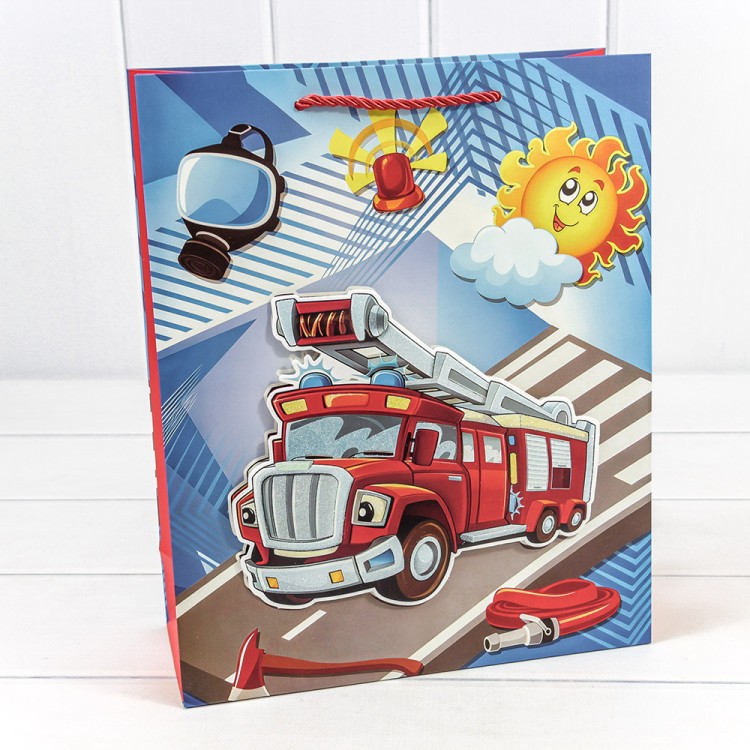 000317C Пакет подарочный с 3D аппликацией "Детский" (микс 317) 26*32*10 210г 1/20 1/240