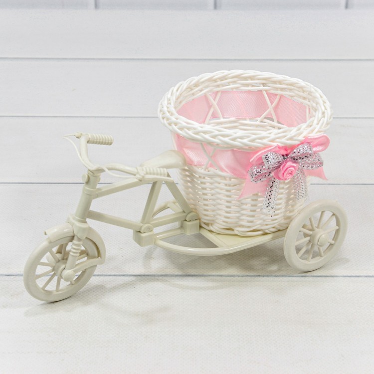 420550/1 Кашпо плетёное "Велосипед" 22*12*11 из полипропилена Белый 1/60 420550/1 Кашпо плетёное "Велосипед" 22*12*11 из полипропилена Белый 1/60