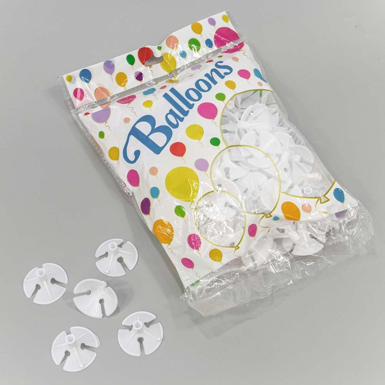 50100 50100 Розетки-зажимы для шариков (100 шт.) 4см Белый 1/80 50100 50100 Розетки-зажимы для шариков (100 шт.) 4см Белый 1/80