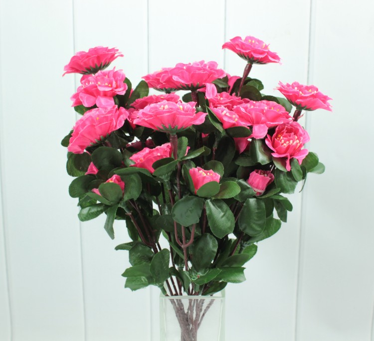 212-02-03 Искусственные цветы Азалия 35см Фуксия 1/2