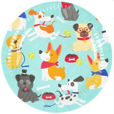 1502-6598 Тарелка Собачки фотографичные 17см 6шт/G