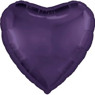1204-1448 Шар сердце 45см Темно-фиолетовый 1204-1448 Шар сердце 45см Темно-фиолетовый