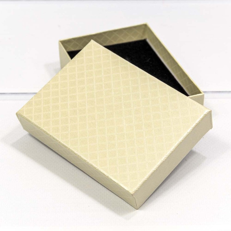 612811/3 Коробка Прямоугольная 11*8*3,4 "Ромбики" Бежевый 1/12 1/360