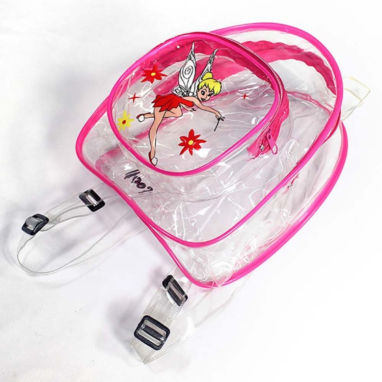 0002011 Косметичка ПВХ 22*17*12 прозрачная с рисунком "Рюкзачок" 1/12 1/240																																											