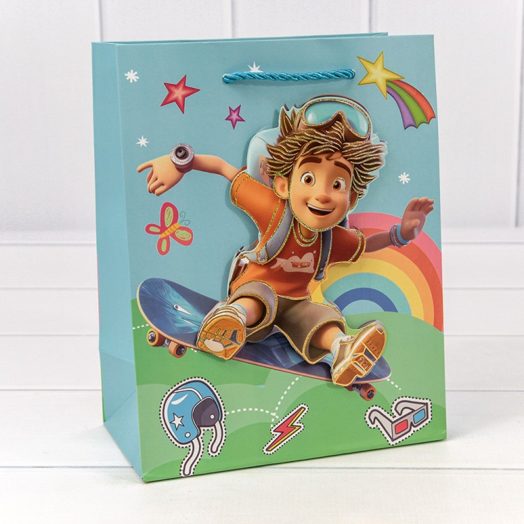 000267E	Пакет подарочный с 3D аппликацией "Детский" (микс 267) 18*23*10 210г 1/20 1/360