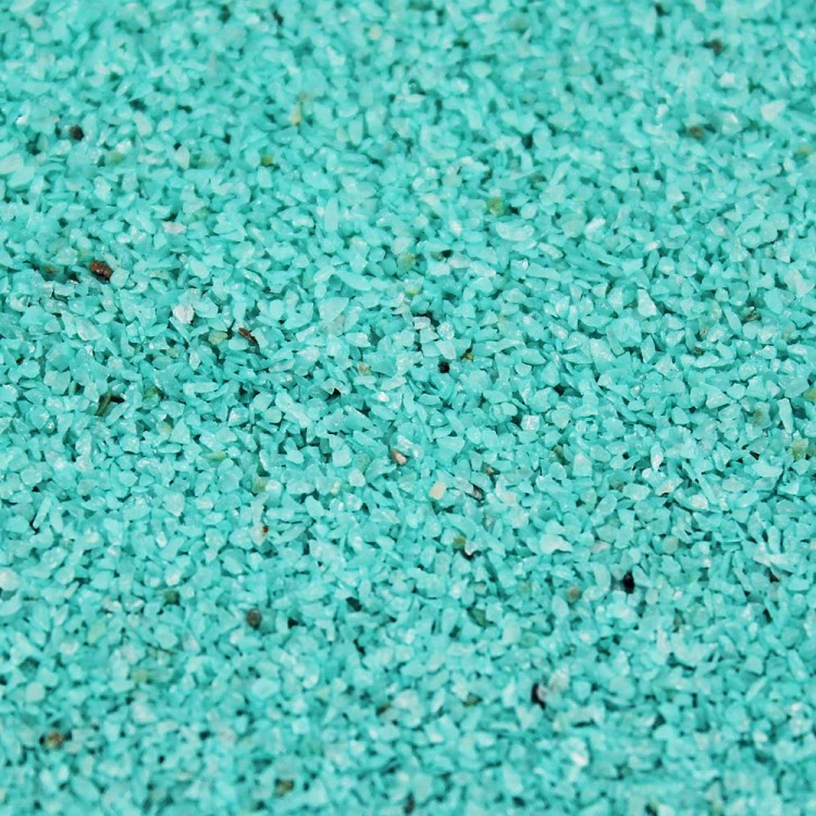 301527080902 Песок цветной бирюза (кварцеваякрошка, фракция 0,5-1 мм) вес: 800г объем: 650мл
