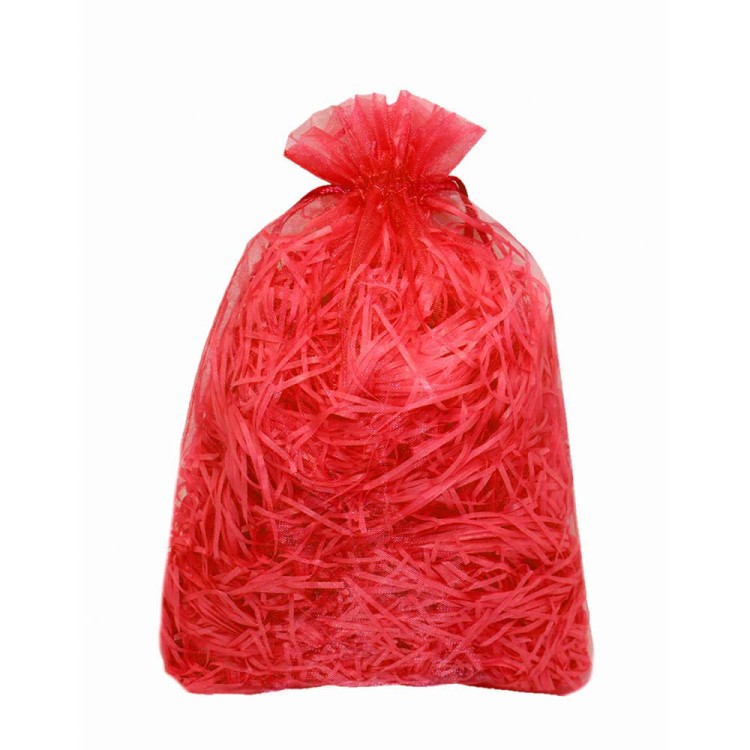 000801-3A Мешочки из органзы 30*40 см однотонные красный 1/100 1/2000